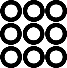 Nine Circles Line Art Svg Vector, Free Vectors File